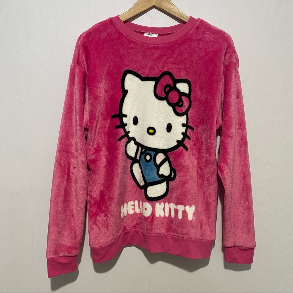 Sanrio Hello Kitty Sweatshirt Medium Pink Graphic Soft Plush